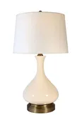 Bartlett Ivory Dark Brass Cordless Lamp - Made in the USA