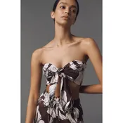 Bandeau Tie Front Cropped Top