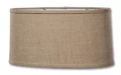 Almond Color Burlap Retro Oval Hardback Shade (07273CE)
