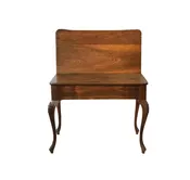 19th Century Flip Top Game Table with Carved Cabriole Legs — White Barn Antiques