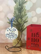 4” Snowman Ornament/ Hand Made, Hand Stamped Gift Tag — POTTERY CREATIONS