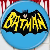 Batman Logo Blue Button 1.25"