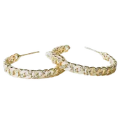 24k Gold Plated Cuban Hoops