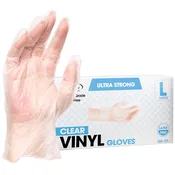 ForPro Clear Powder-Free Vinyl Gloves Large 100-Count