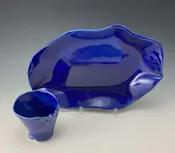 Cobalt blue plate