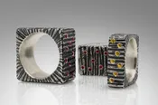 7-9mm Medium Square Dig Ring with Stones