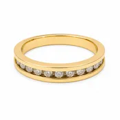 10k Gold Stackable Diamond Band Size 7.5