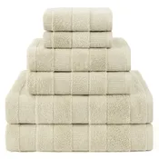 American Soft Linen Sense Collection 100% Micro Cotton Premium 6 Piece Towel Set, 600 GSM Ultra Soft and Plush Towels for Bathroom