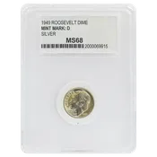 1949-D  Roosevelt Dime MS68 PCC