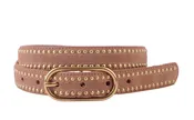 Taupe Stud Suede Belt