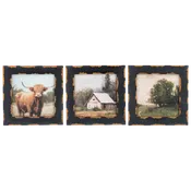 Distressed Frame Vintage Country Scene Wall Decor