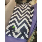 10x14-ft Navy & White Chevron Amagansett Indoor / Outdoor Rug - AS IS