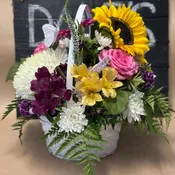 Seasonal Basket of Flowers