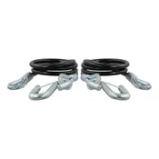 Curt Towing Safety Cables with 2 Snap Hooks 44-1/2 in. Vinyl Coated 2 Pack 5000 lbs.
