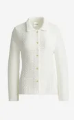 Beatrix Jacket In Cotton Crochet Knit
