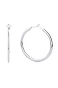 14K GOLD DIPPED METAL OMEGA CLOSURE HOOP EARRING