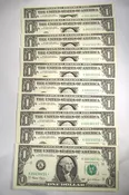 10 Consecutive 2003 One Dollar Federal Reserve Star Notes GEM CU PC-724