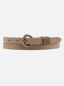 Alie Skinny Leather Belt - Taupe