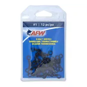 American Fishing Wire Brass 3-Way Swivels with Stainless Steel Rings