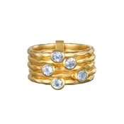 Abundant Prosperity Blue Topaz Ring
