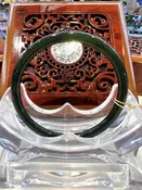 Real Hetian Jade Bangle  (Size: 57mm) #7029965