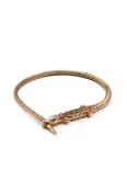 18K Yellow Gold Alligator Wrap Necklace