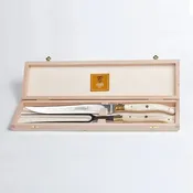 2-Piece Laguiole Stainless Steel Carving Set with Bee Handle