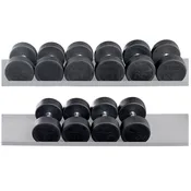 Body-Solid Round Rubber Coated Dumbbell Sets SDPS - Durable Chrome Handles & Virgin Rubber Coating