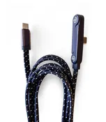 Standing Ovation Right-Angle USB-C Cable : Navy/White