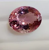14.94 Ctw Oval Cut Natural Pink Morganite Free Size Eye visible Clarity Faceted Cut Top Quality Loose Gemstone Morganite Jewelry