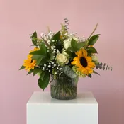 Rustic Sunflower & Rose Bouquet