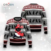Black Cat Tree Killer Ugly Christmas Sweater