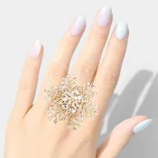 Bubble Stone Snowflake Stretch Ring