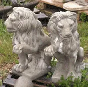 25'' lion pair facing left, right