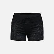 BLACK CROCHET SHORTS WITH BOTTOM