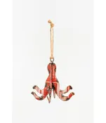 Batela USA Inc Recycled Metal Octopus Ornament Navy 5.1x5.1