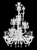 Satin White Rezzonico Murano Glass Chandelier – DM7008K15SW