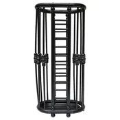 Arts and Crafts Stick and Ball Form Ebonized Umbrella Stand