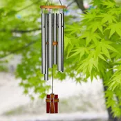 Amazing Grace Large Wind Chime in Silver by Woodstock Chimes