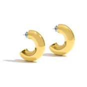 BOLD MAXI HOOP EARRING | 18K YELLOW GOLD PLATED SILVER