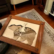 Haudenosaunee Framed Bear Clan Wall Art — Tuscarora WoodWorks