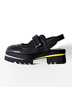 DAANY Black Leather Sandal