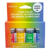 ASSORTED LIQUID GEL FOOD COLOR - 4 PACK