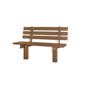 Anchored High Back Bench