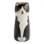 Ceramic Cat Shaped Hand Painted Vase