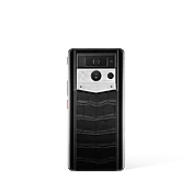 Metavertu Max Alligator Black Ceramic Frame Silver Plate