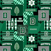 DARTMOUTH COLLEGE -Minky Geo-100% Polyester - DART1367