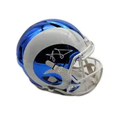 Aaron Donald Signed LA Rams CHROME Speed Replica Full Size Helmet