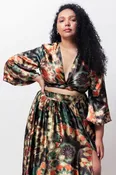 Bell Sleeve Amiyah Wrap Crop Top