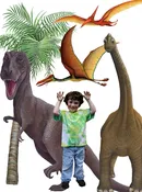 Dinosaur Collection Wall Mural, 96" x 96"